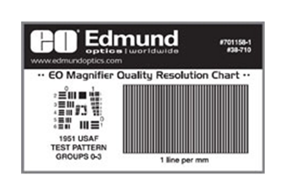 Pocket USAF Optical Test Pattern